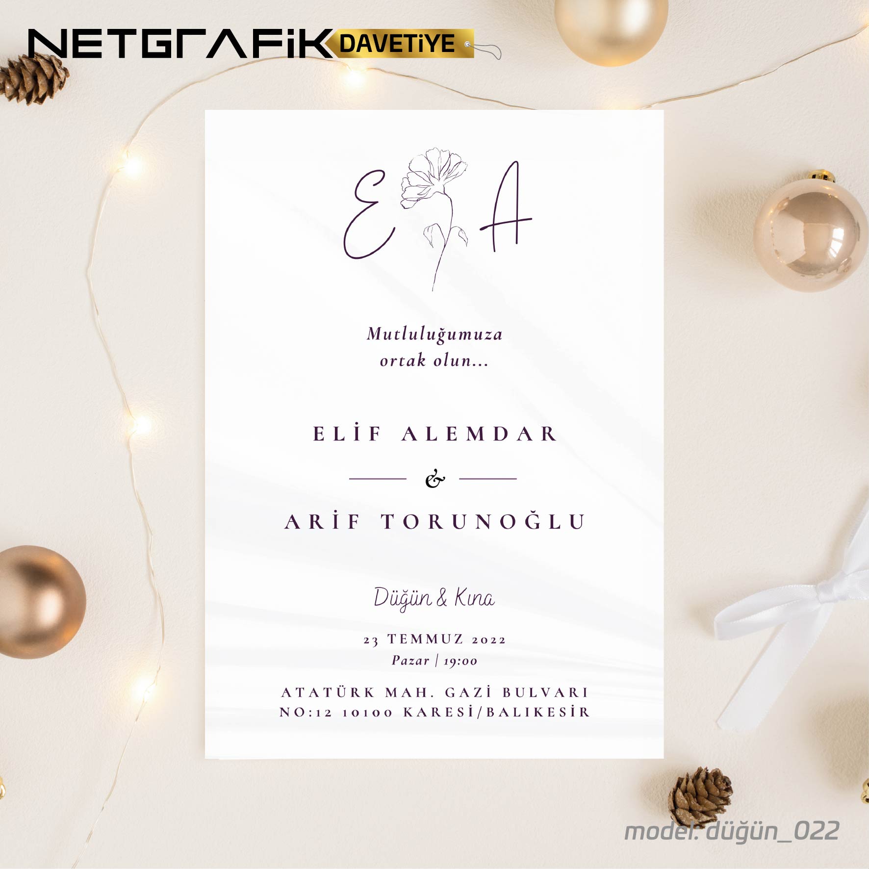 Eskiz / Düğün Davetiyesi