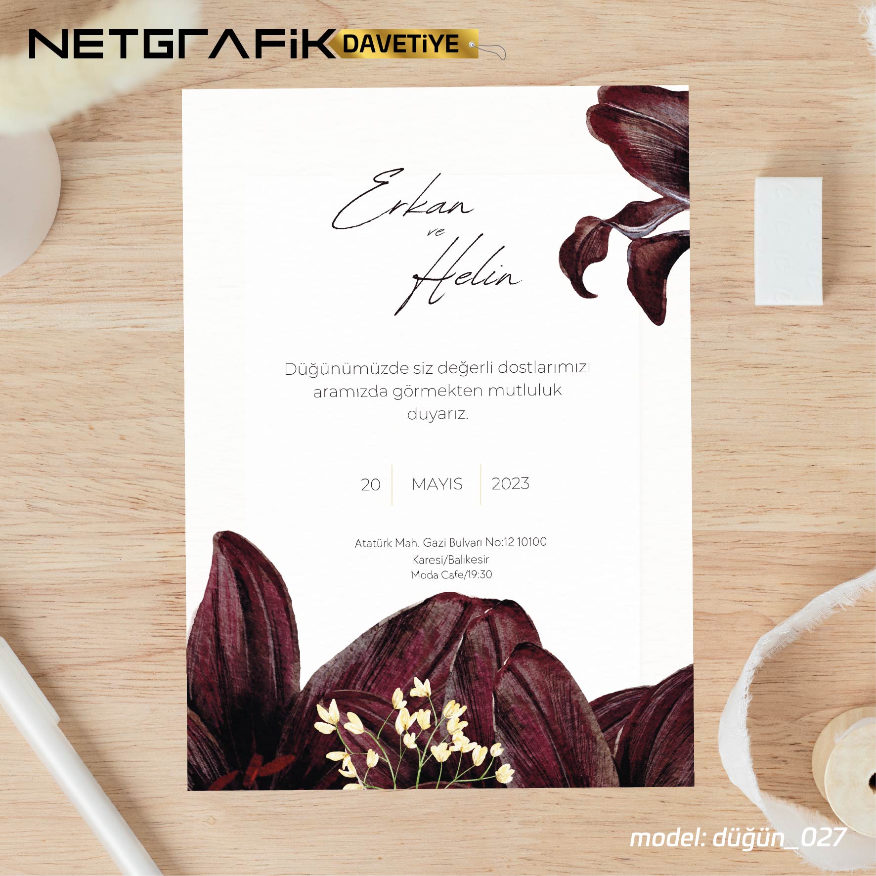 Marsala / Düğün Davetiyesi