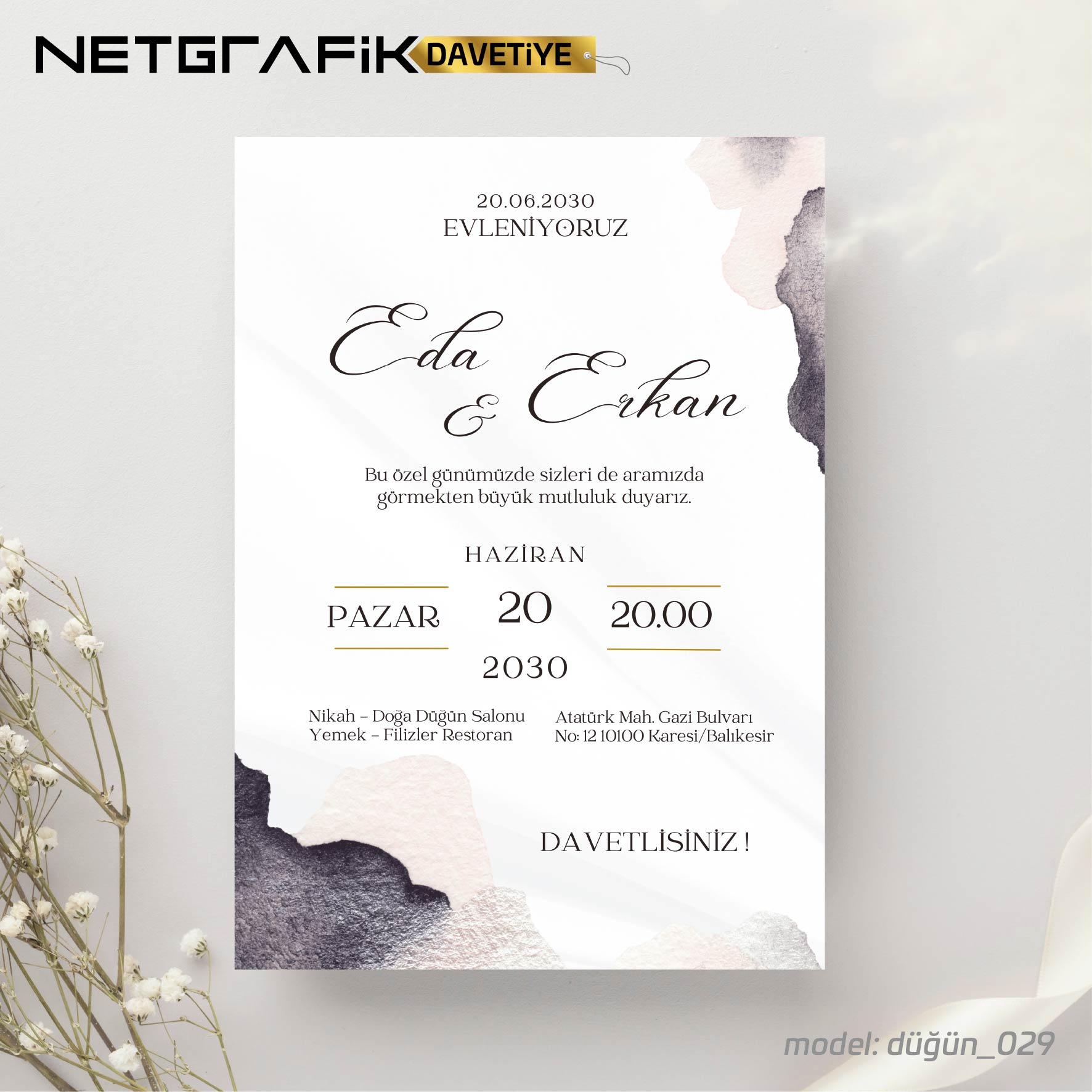 Nuage / Düğün Davetiyesi